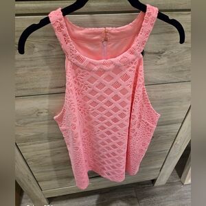 Lilly Pulitzer Pink Lace Sleeveless Top